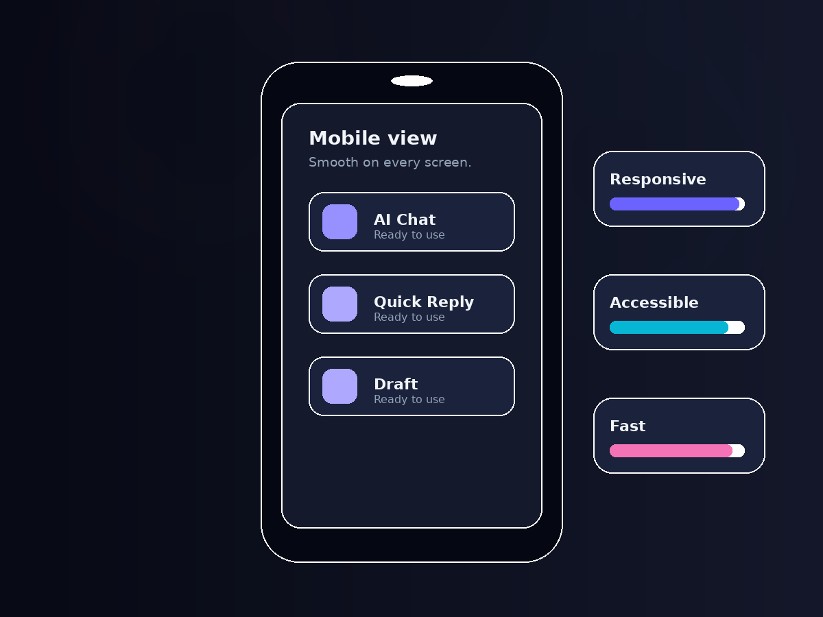 AI chat interface on smartphone